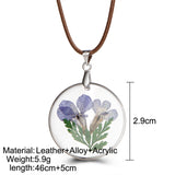 BestBuySale Pendant Necklace Dried Flower Pendant Necklaces 