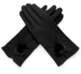 BestBuySale Gloves & Mittens Women's Elegant Fashion Mink Ball Gloves - Purple,Beige,Grey,Coffee,Green,Brown,Wine Red,Black 