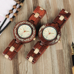 BestBuySale Wooden Watch Colorful Wooden Watches for Women + Wood Gift Box 