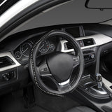 BestBuySale Steering Wheel Covers Black Pu Leather Lychee Pattern with Luxury Crystal Rhinestone Steering Wheel Cover 