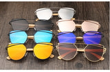BestBuySale Wooden Women's Fashion Mirror Cat Eye Wooden Sunglasses - Black Red,Black Blue,Golden Tea,Black Gray,Golden Pink,Black Green,Silver 