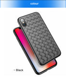 BestBuySale iPhone X Woven Soft Silicone Case For iPhone X - Black,Red,Blue,Pink 