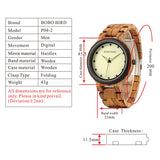 BestBuySale Wooden Watch Men's Wood Watch with Luminous Dial Face 