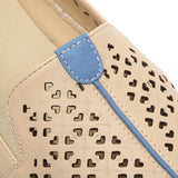 BestBuySale Flats Women's Fashion Slip On Comfortable Flat Loafer Shoes - Beige Blue, White Blue, Yellow White 