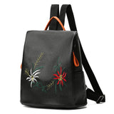 BestBuySale Backpack Fashion Women's  Embroidered PU Leather Backpacks 