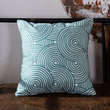 BestBuySale Cushion Covers Embroidered Blue Geometric Pillow Cushion Cover - 45x45cm - 10 Designs 