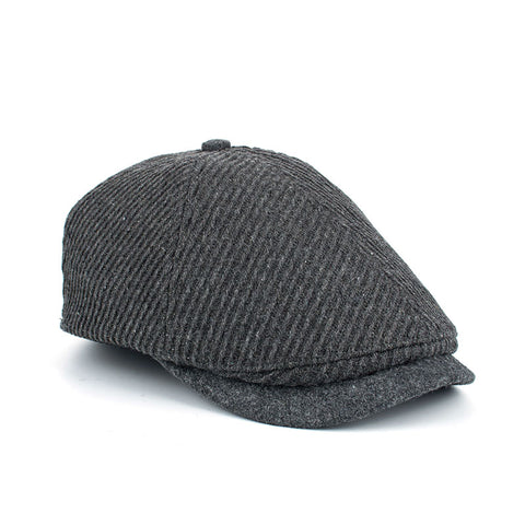 Winter Cotton Peaked Beret Cap For Men - Grey,Black,Navy,Coffee