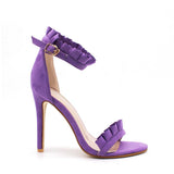 BestBuySale Heels Fashion Women's Ankle Strap High Thin Heels - Purple,Pink,Sliver,Winered 