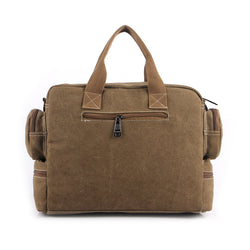 BestBuySale Briefcases Vintage Men's Canvas Briefcase Crossbody Bag- Black,Coffee,Gray,Khaki 