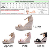 BestBuySale Women's Sandals Women's Fashion  Summer High Wedge Sandals Shoes - Black,Pink,Apricot 