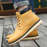 BestBuySale Boots Men's High Quality PU Leather Winter/Autumn Boots -Black,Blue,Brown,Yellow 
