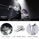 BestBuySale Pendant Necklace 925 Sterling Silver Pendant Necklace With Big AAA Cubic Zirconia 