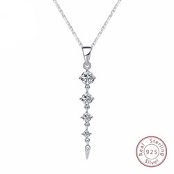 BestBuySale Pendant Necklace Ethnic 925 Sterling Silver Long Leaf Shape Women's Pendant Necklace 