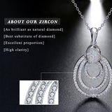 BestBuySale Pendant Necklace Real 925 Sterling Silver Women's Pendant Necklace With Chain Statement Bohemia Style AAA CZ 