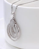 BestBuySale Pendant Necklace Real 925 Sterling Silver Women's Pendant Necklace With Chain Statement Bohemia Style AAA CZ 