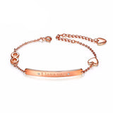 BestBuySale Bracelet Women's Rose Gold/Silver/Gold Color " I Love You" Adjustable Chain Bracelet with Paved CZ 