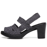 BestBuySale Women's Sandals Women's Fashion Summer Heel Sandal Shoes - Black 
