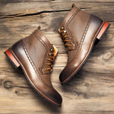 BestBuySale Men's Boots Spring/Winter Men's Fashion Lace-up High-Cut Classic Boots 