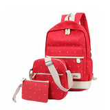 BestBuySale Backpack Y-FLY 3pcs/set Canvas Fashion Backpacks 