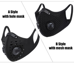 BestBuySale Face Mask Sports/Cycling Face Mask with Activated Carbon Filter and Exhalation Valves 
