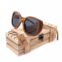 BestBuySale Sunglasses Vintage Zebra Wood Sunglasses in Wooden Box 