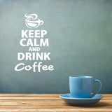 BestBuySale Wall Stickers "Keep Calm And Drink Coffee" Wall Stickers - Black,Red,White,Brown,Light Grey,Dark Grey 