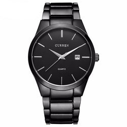 BestBuySale Watch CURREN Luxury Brand  Analog Wristwatch With Display Date Stainless Steel Brand Watch - Black/White/Silver 