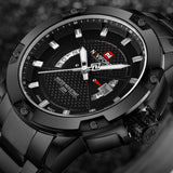 BestBuySale Watch Men's Brand Watches Luxury Waterproof Sport Quartz Watch With Stainless Steel Wristband - Black/Gold/Silver/White 