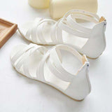 BestBuySale Sandals Women's Ankle Strap Flat Sandals Summer Shoes - Black/Brown/White 