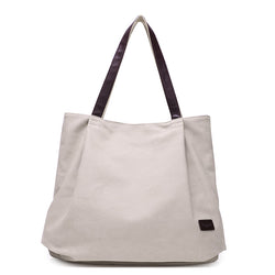 BestBuySale Tote Bag Fashion Plain Canvas Tote Bags For Women - Beige/Black/Sky Blue/Brown/Gray/Red 
