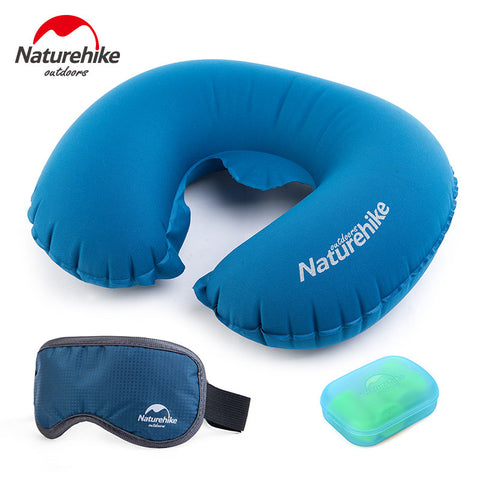 BestBuySale Pillows Inflatable Travel +Eye Blindfolds + Earplug  3 PCS 