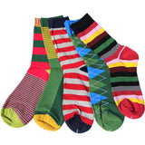BestBuySale Socks Match-Up Combed Cotton Men's socks Colorful Dress socks (5 pairs / lot )  No gift box 
