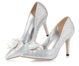 BestBuySale Heels Rhinestone High Heels Women's Pointed Toe Shoes - 7/9 cm Heels 