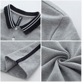 BestBuySale Polo Shirts Solid Gray   100% cotton Top Quality Regular Polo Shirt 