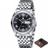 BestBuySale Watch Men's Luminous Luxury Stainless Steel Strap Fashionable Brand Watch - Black/Blue/White 