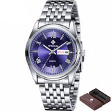 BestBuySale Watch Men's Luminous Luxury Stainless Steel Strap Fashionable Brand Watch - Black/Blue/White 