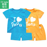 BestBuySale Baby Boy's Clothing Sets Baby Girl/Boys Summer Sets Newborn Clothes Set 2pcs/set - Dad & Mom 