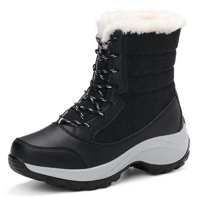 Fashion Women's Snow Boots Shoes Winter Warm boots With thick Bottom P