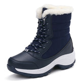 BestBuySale Boots Fashion Women's Snow Boots Shoes Winter Warm boots With thick Bottom Platform - Black/Red/Blue/White 
