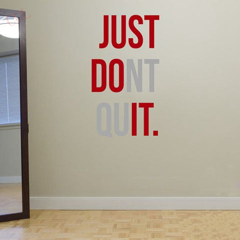 BestBuySale Wall Stickers "JUST DONT QUIT" Gym Workout Motivation Quote - Wall Sticker 