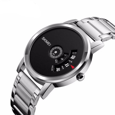 BestBuySale Watch Men's Brand Fashion Luxury Quartz Waterproof Stainless Steel Fashion Watches - Black/Silver 