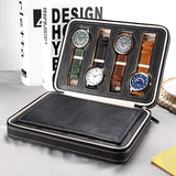 BestBuySale Watch Boxes 8 Slots PU Leather Watch Storage Box & Organizer - Black/Brown 