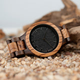 BestBuySale Wooden Watch Men's Fashion Zebra Wooden Watch in Gift Box 