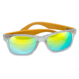BestBuySale Men Polarized Sunglasses In Wood Gift Box - Yellow,Blue Lenses 