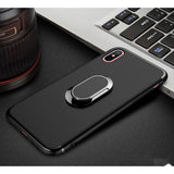 BestBuySale Cases LUXURY IPHONE X CASE WITH PLATING RING FINGER USED AS KICKSTAND - BLACK,BLUE,PINK,RED 