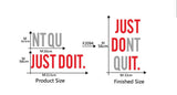 BestBuySale Wall Stickers "JUST DONT QUIT" Gym Workout Motivation Quote - Wall Sticker 