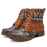 BestBuySale Boots Vintage Western Cowgirl Women's Winter Ankle Boots 