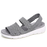 BestBuySale Flats Fashion Summer Women's Flat Sandals - Bronze,Grey,Black-White 