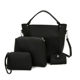 BestBuySale Bags Set Women's Handbags Soft PU 4 Pieces Bucket Bag - Black,Brown,Pink,Red,Light Grey 