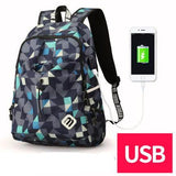BestBuySale Backpack Fashion Student College Backpack With USB Charging 
